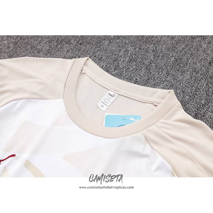 Chandal del Manchester City 2024-2025 Manga Corta Amarillo - Pantalon Corto